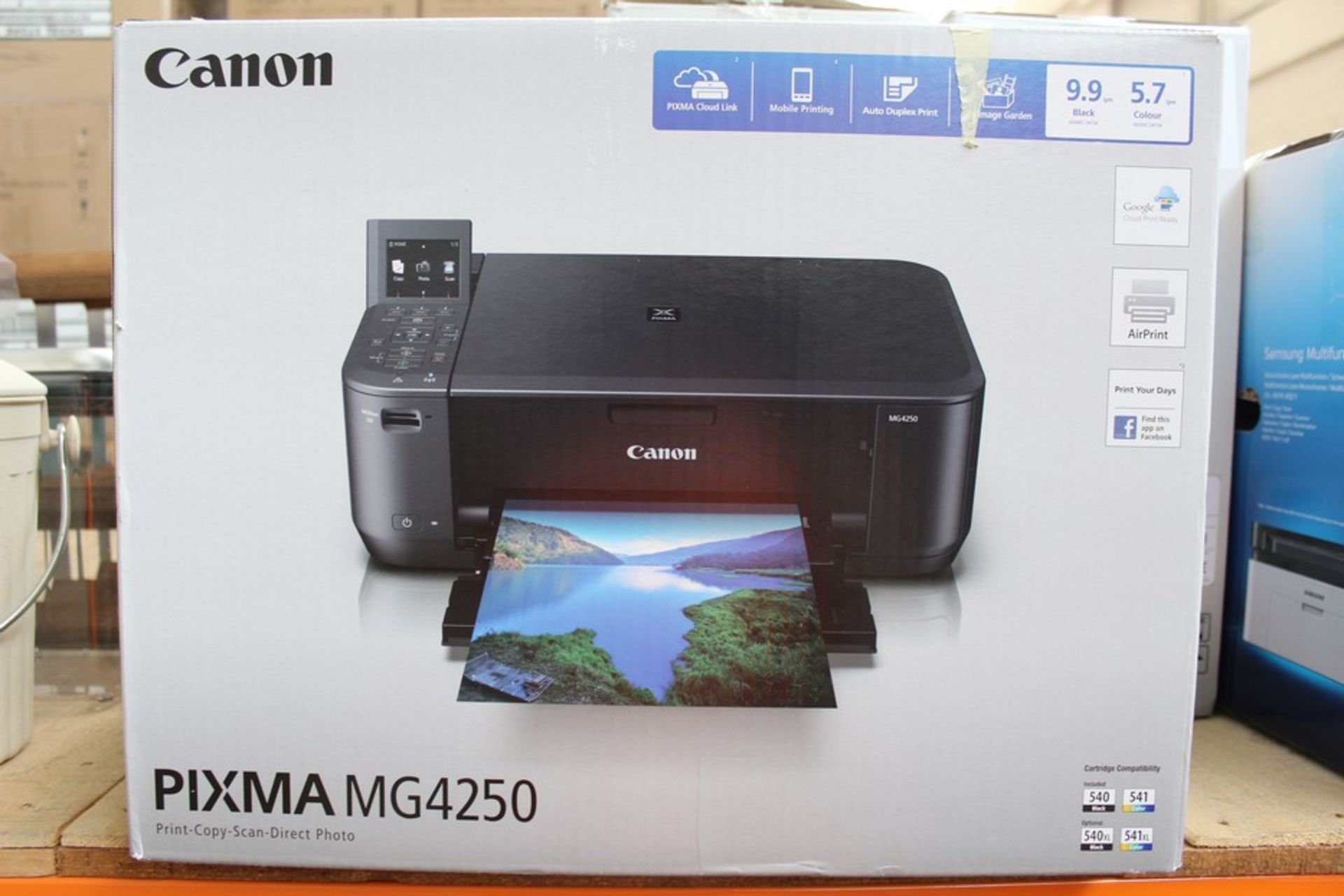 1 x BOXED CANON PIXMA MG4250 ALL IN ONE PRINTER SCANNER COPIER WITH WIFI (587069)  *PLEASE NOTE THAT