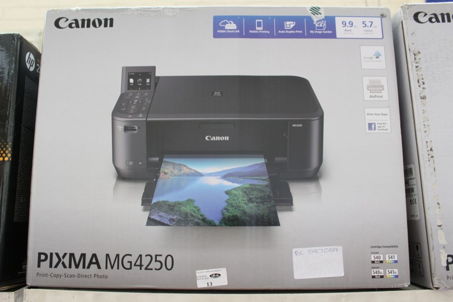 1 x BOXED CANON PIXMA MG4250 ALL IN ONE PRINTER SCANNER COPIER WITH WIFI (587069)  *PLEASE NOTE THAT
