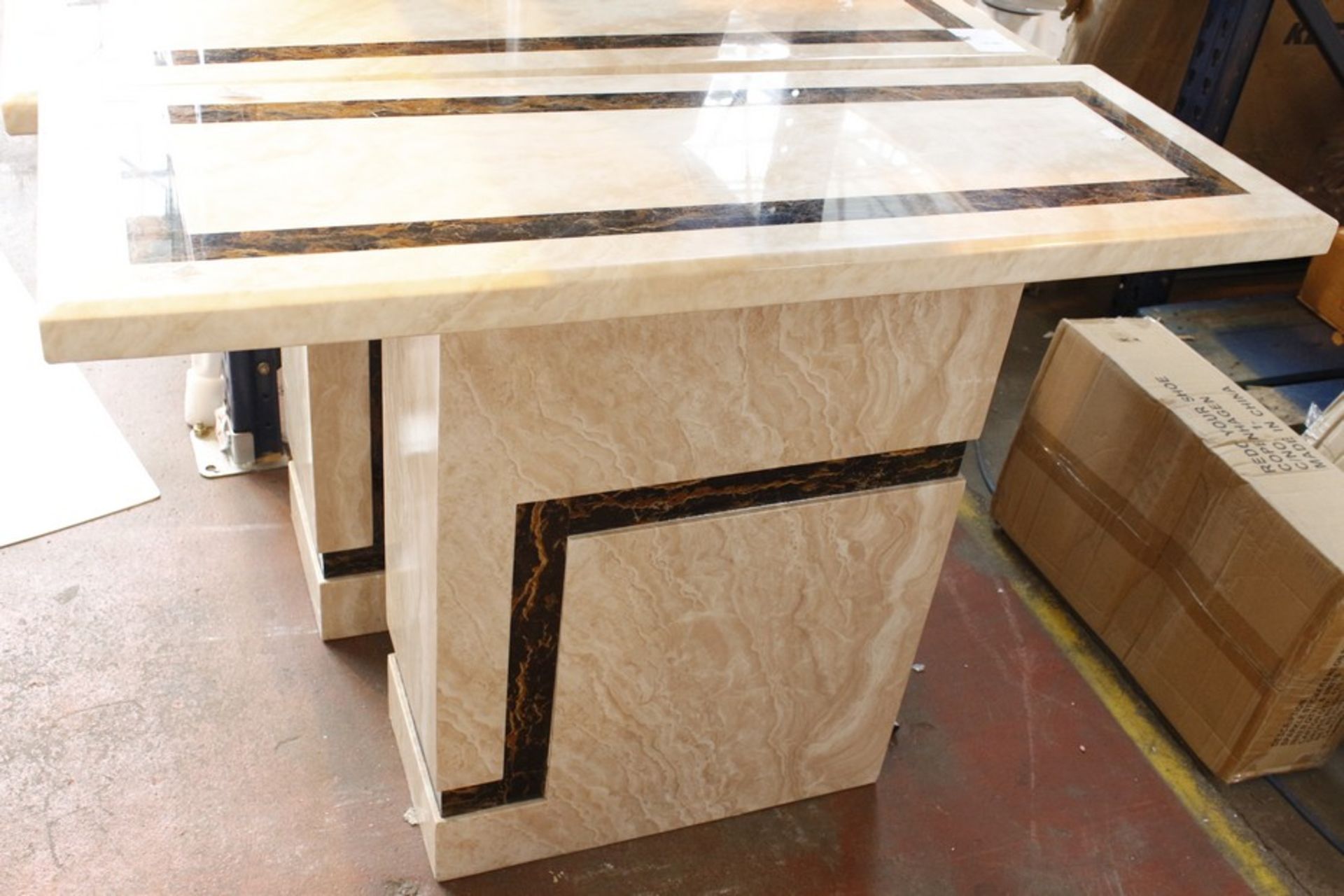 1 x FILLIPO MARBLE EFFECT CONSOLE TABLE RRP £500  *PLEASE NOTE THAT THE BID PRICE IS MULTIPLIED BY