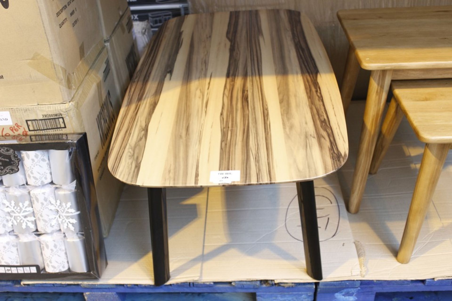 1 x WALNUT RECTANGULAR COFFEE TABLE RRP £350  *PLEASE NOTE THAT THE BID PRICE IS MULTIPLIED BY THE