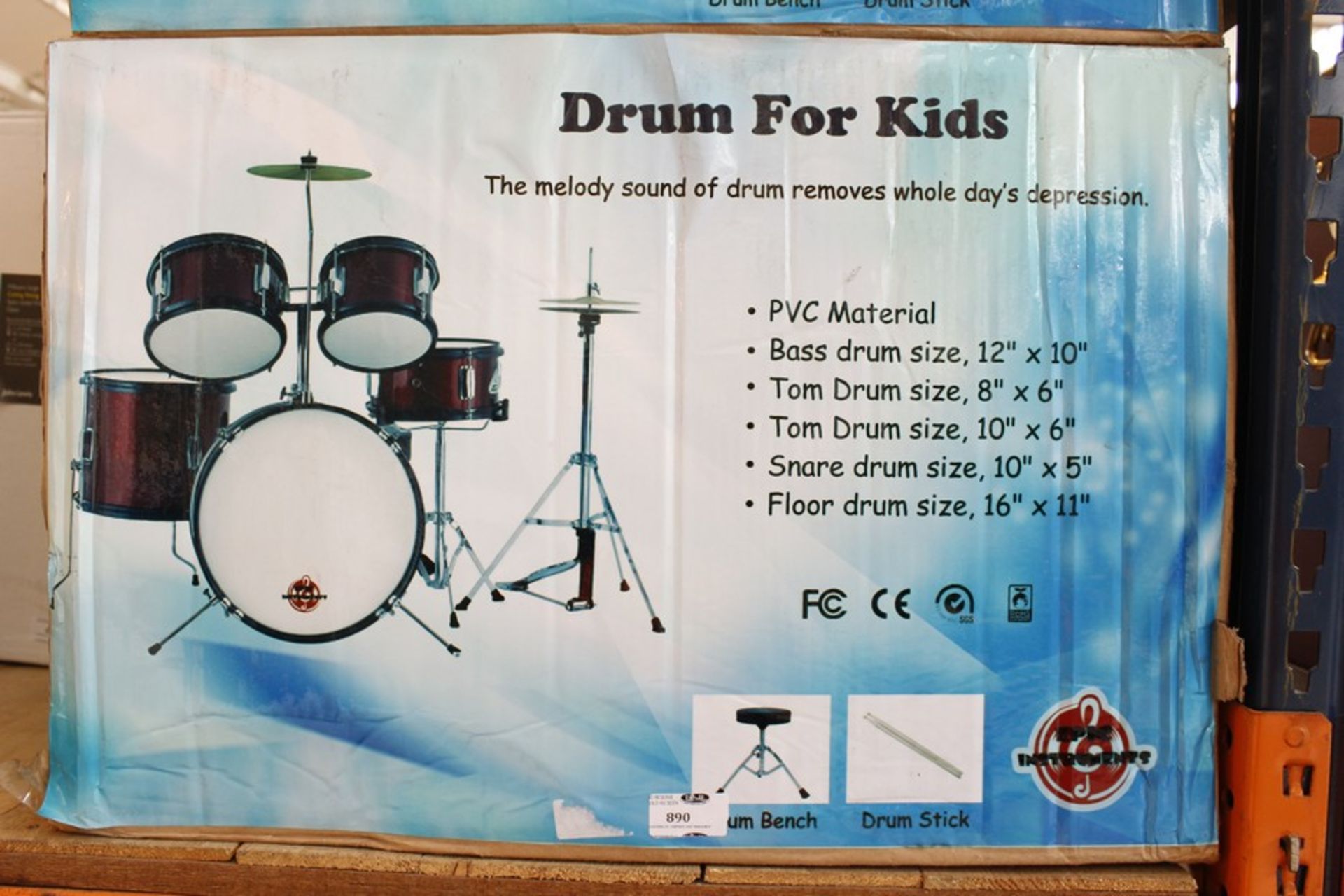 1 x BOXED BRAND NEW EPIC INSTRUMENTS CHILDRENS DRUM KIT  *PLEASE NOTE THAT THE BID PRICE IS