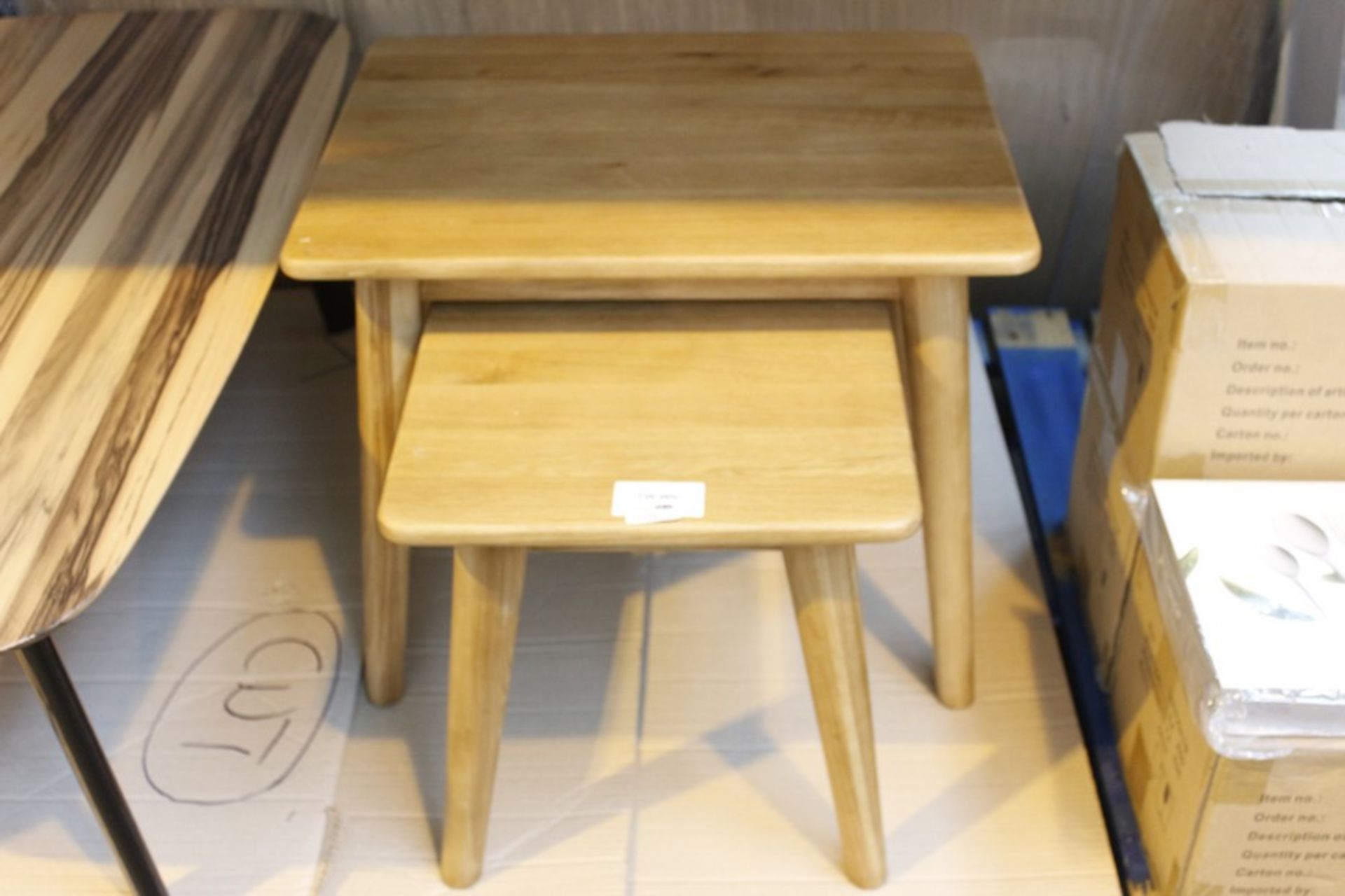 1 x SOLID WOODEN BRODY NEST OF TABLES RRP £250  *PLEASE NOTE THAT THE BID PRICE IS MULTIPLIED BY THE