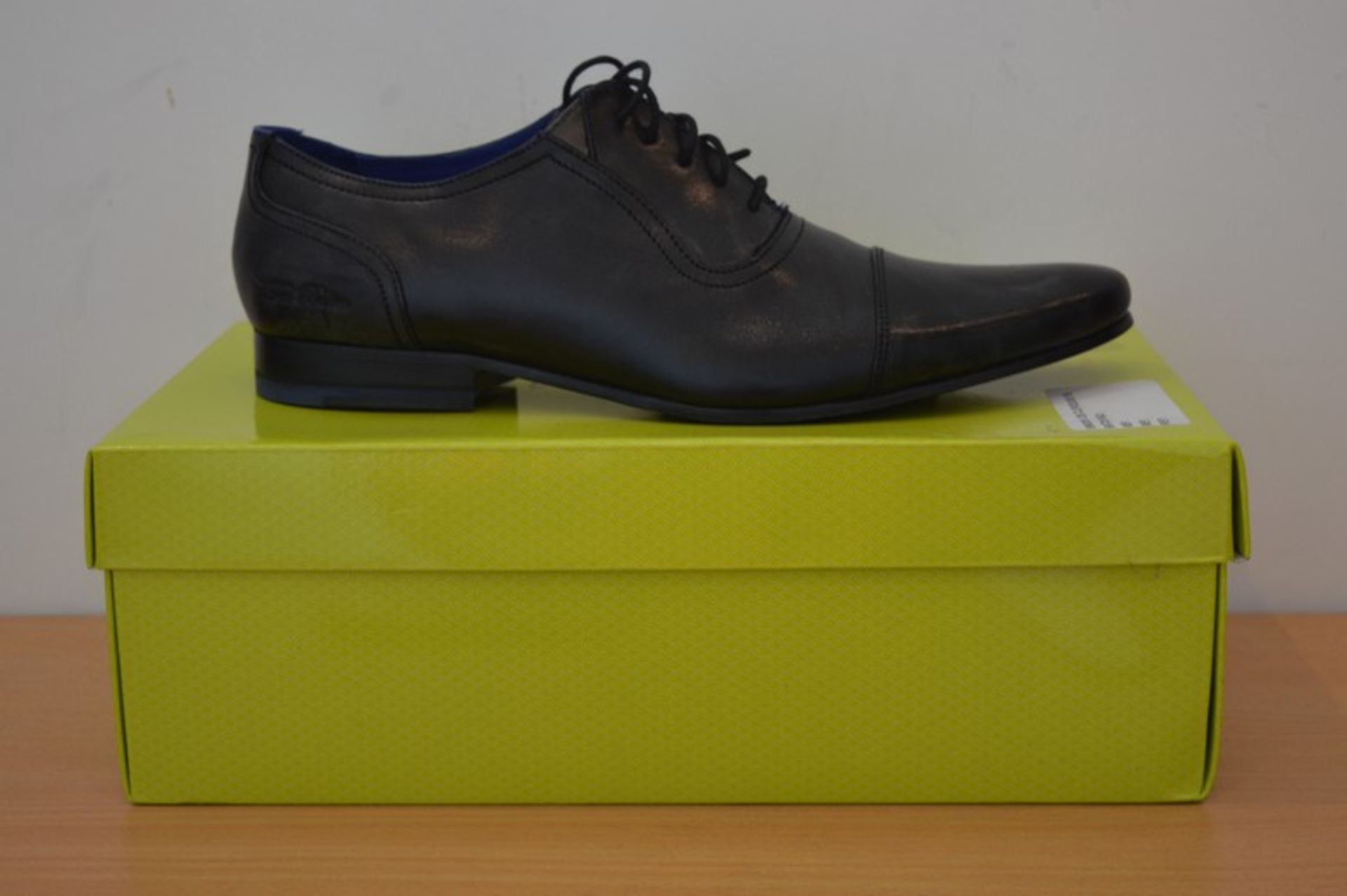 BOXED BRAND NEW DESIGNER ROGGER BLACK LEATHER GENTS SHOES SIZE 9 RRP £100 (DSCLIP)(20.05.15)