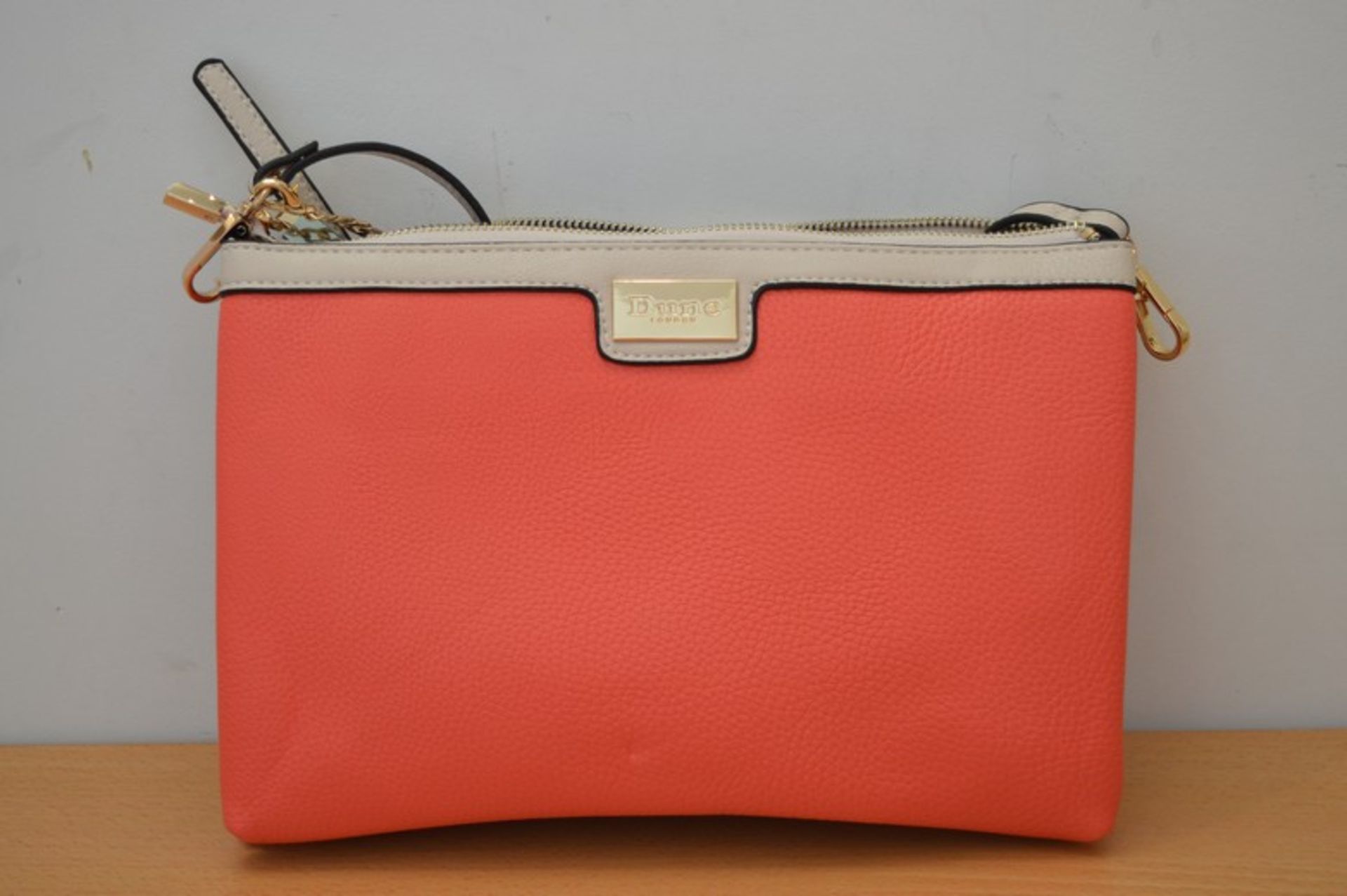 BOXED DUNE LONDON LADIES TWO TONE PINK/GREY LEATHER LADIES DESIGNER SHOULDER BAG RRP £90 (DSCLIP)(