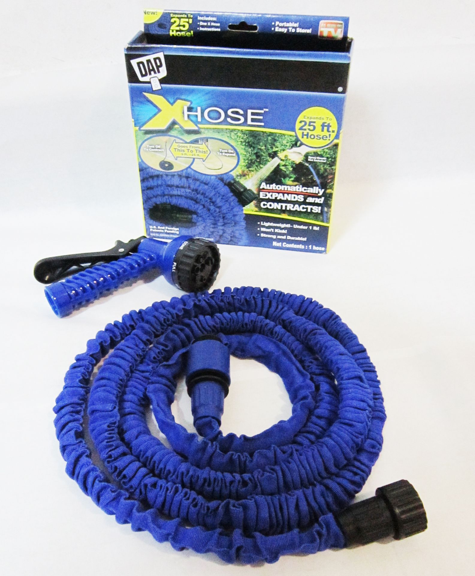 ONE BOXED BRAND NEW STANDARD FLEXIBLE AND EXPANDABLE GARDEN WATER PIPE 25FT TWT283 (TLH-100)