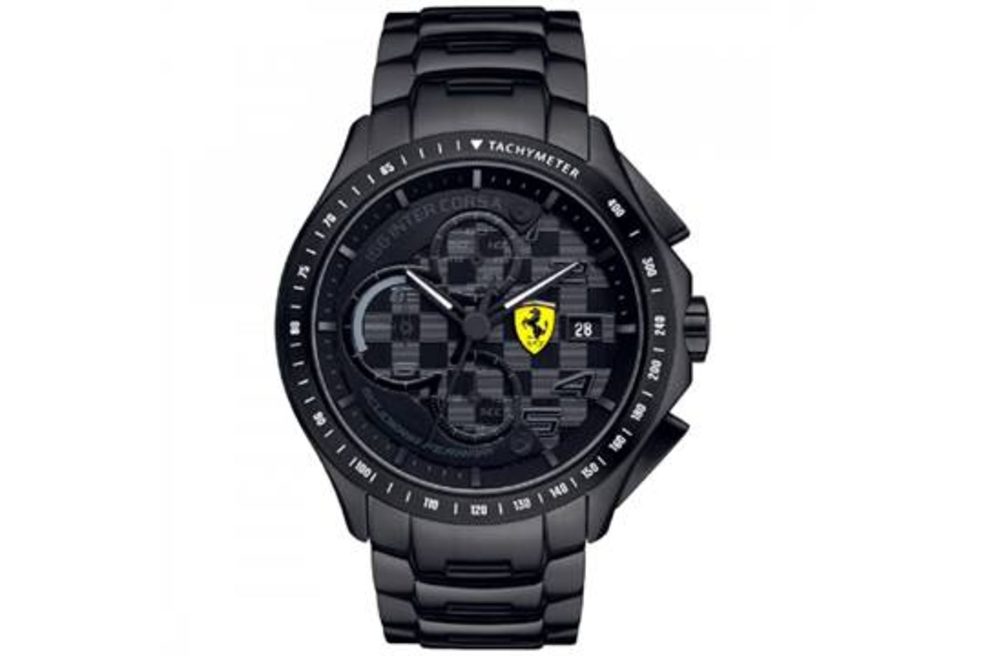 BOXED BRAND NEW SCUDERIA FERARRI RACE DAY ANALOG DISPLAY QUARTZ WRIST WATCH WITH 2 YEARS