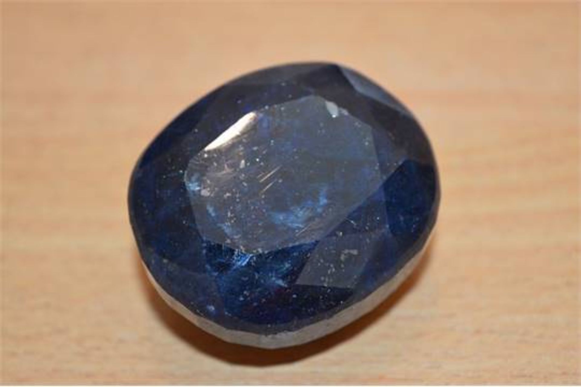 ** IDENTITY: BLUE SAPPHIRE, MMTS: 41.95X36.63X27.45, CARATS/COUNT: 475.40CTS/1, SHAPE: OVAL (FACTED) - Image 2 of 3