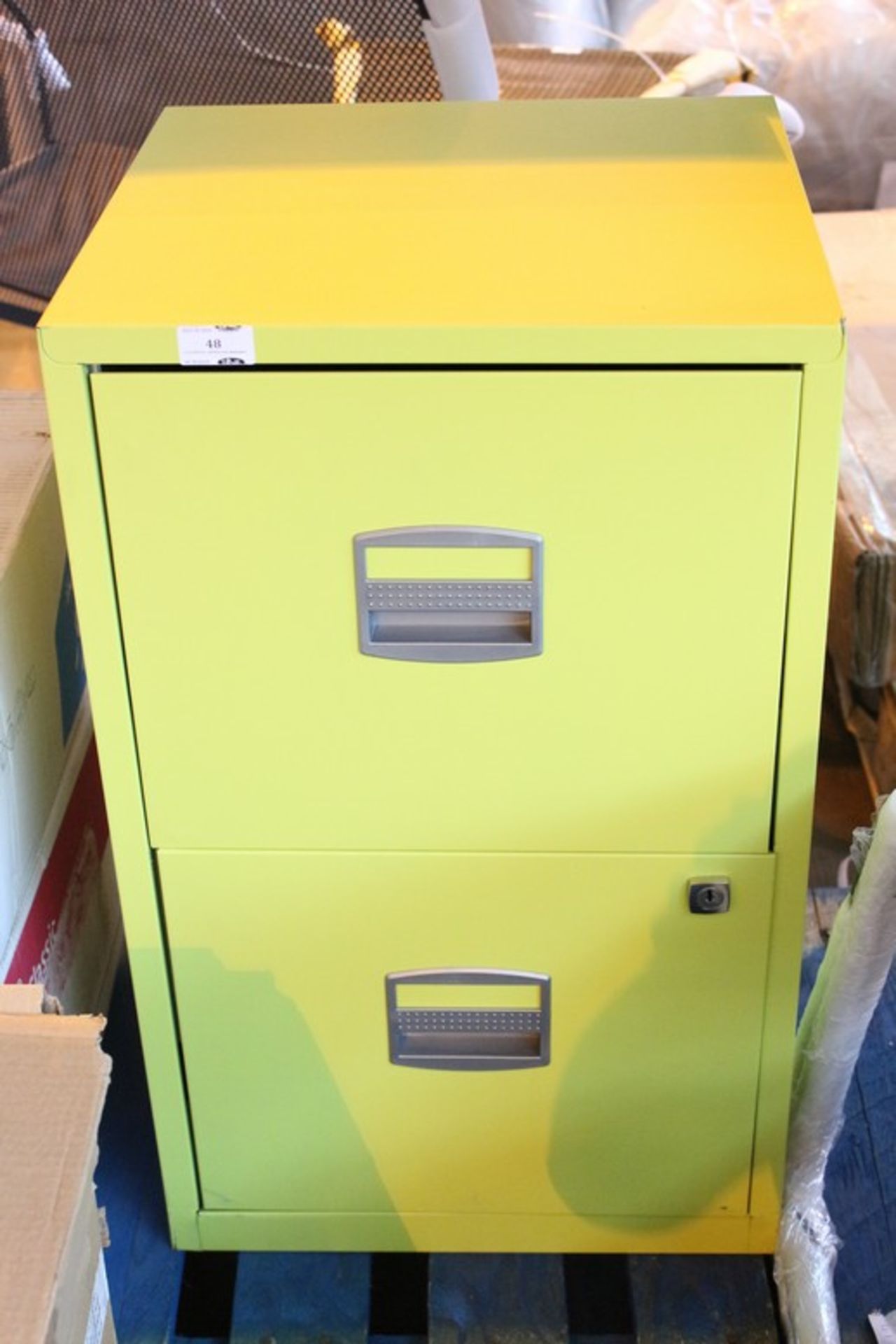 1 x 2 DRAWER GREEN FILING CABINET   *PLEASE NOTE THAT THE BID PRICE IS MULTIPLIED BY THE NUMBER OF