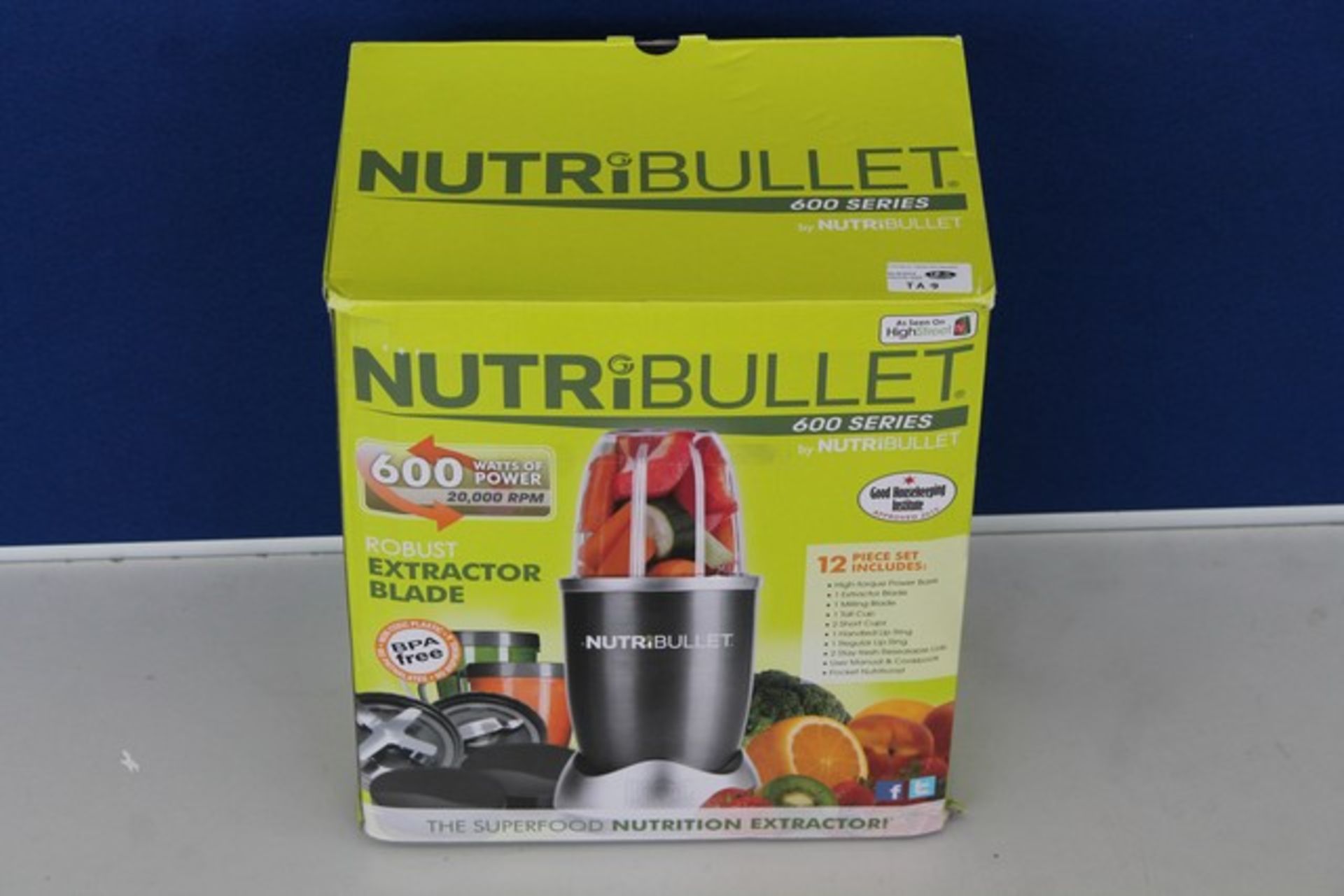 ONE BOXED NUTRI BULLET BPA3 12 PIECE THE SUPER FOOD NUTRITION EXTRACTOR RRP £100