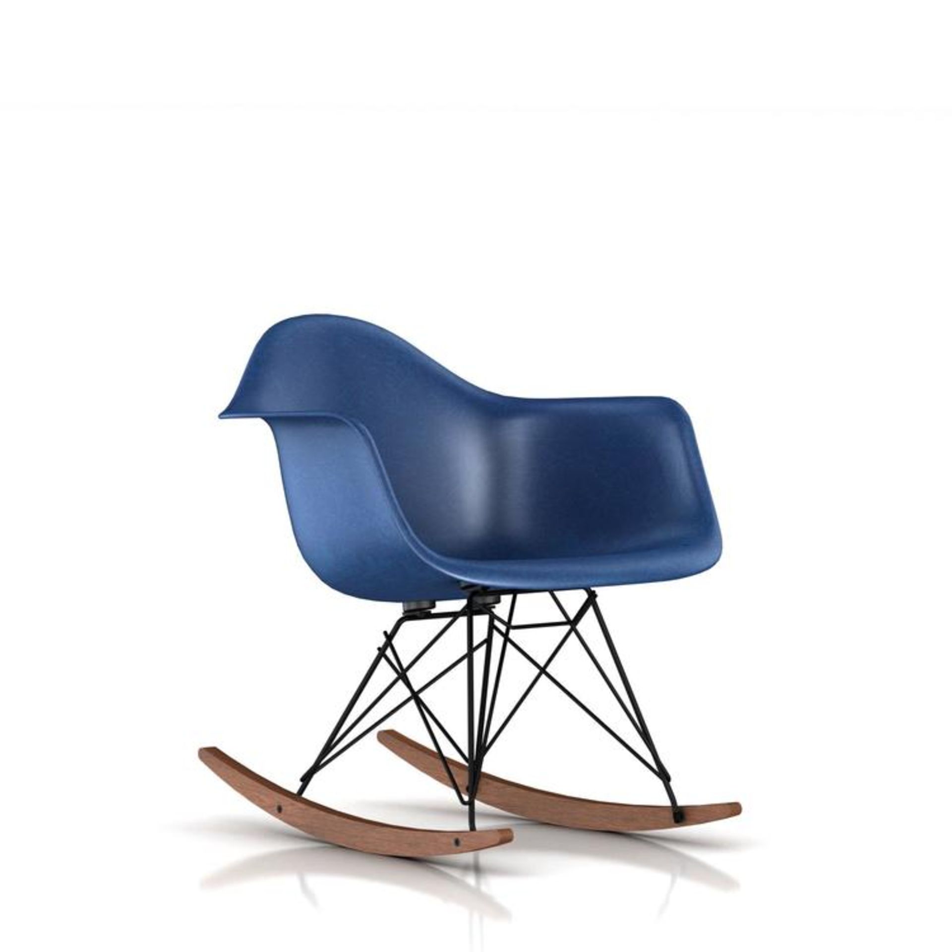 X1 BOXED BRAND NEW, EAMES STYLE ROCKER ARM CHAIR, BLUE, RRP-£149.99 (MD-CHAIR)