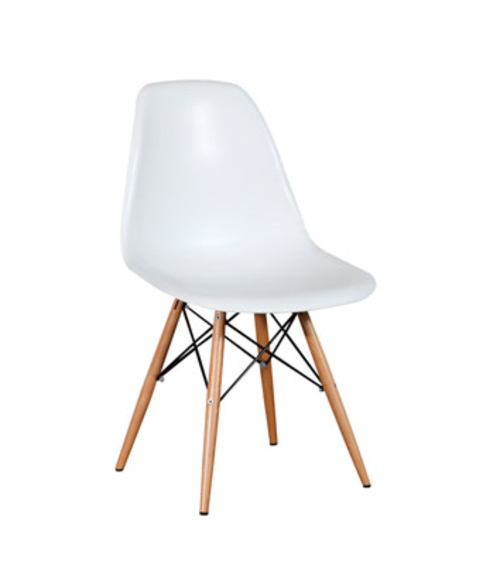 X1 BOXED BRAND NEW DESIGNER EAMES STYLE CHAIR, WHITE, RRP-£99.99 (MD-CHAIR)