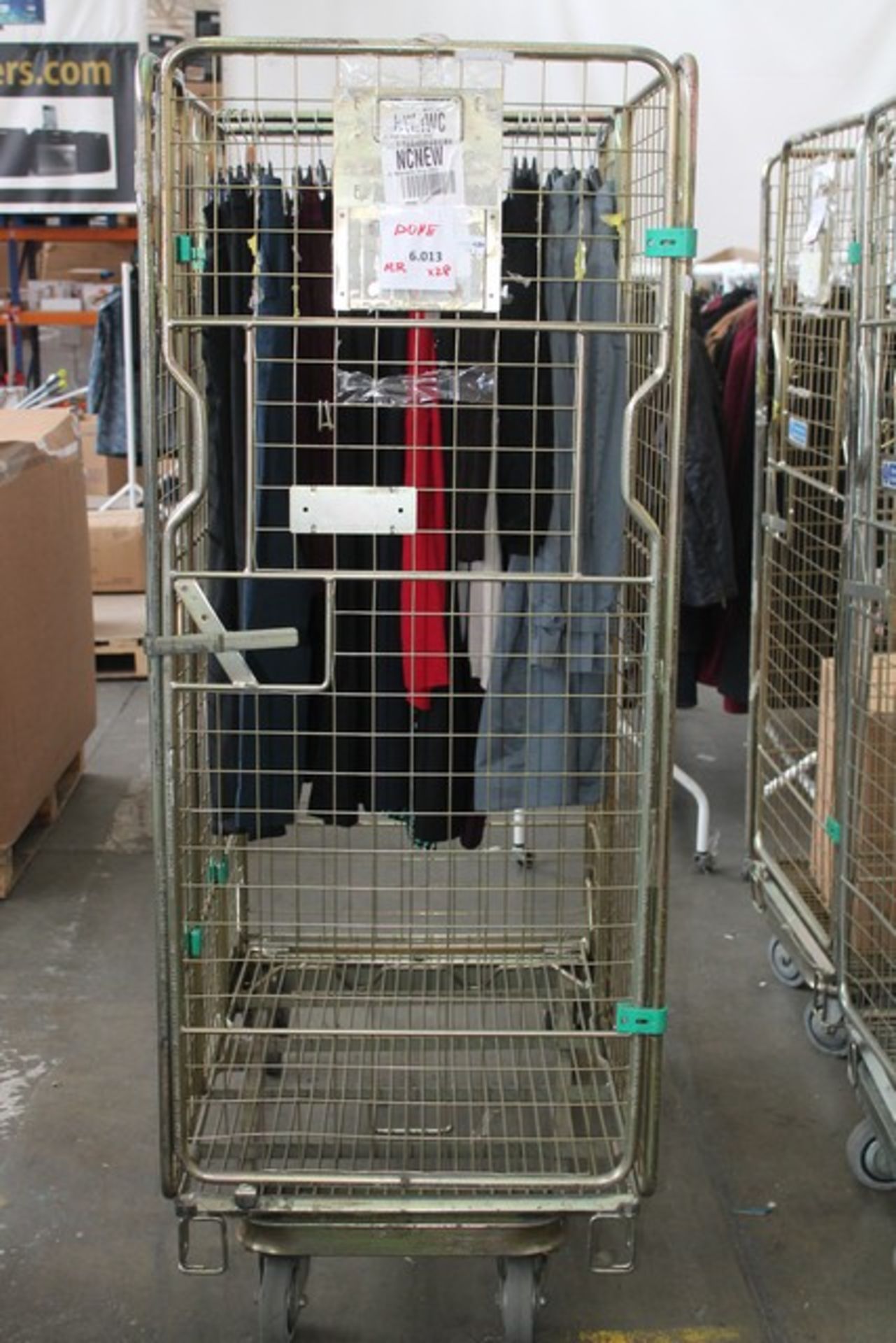 ONE CAGE TO CONTAIN APPROX 25 UNITS OF BRAND NEW ASSORTED DESIGNER ITEMS RANGING FROM MEN'S &