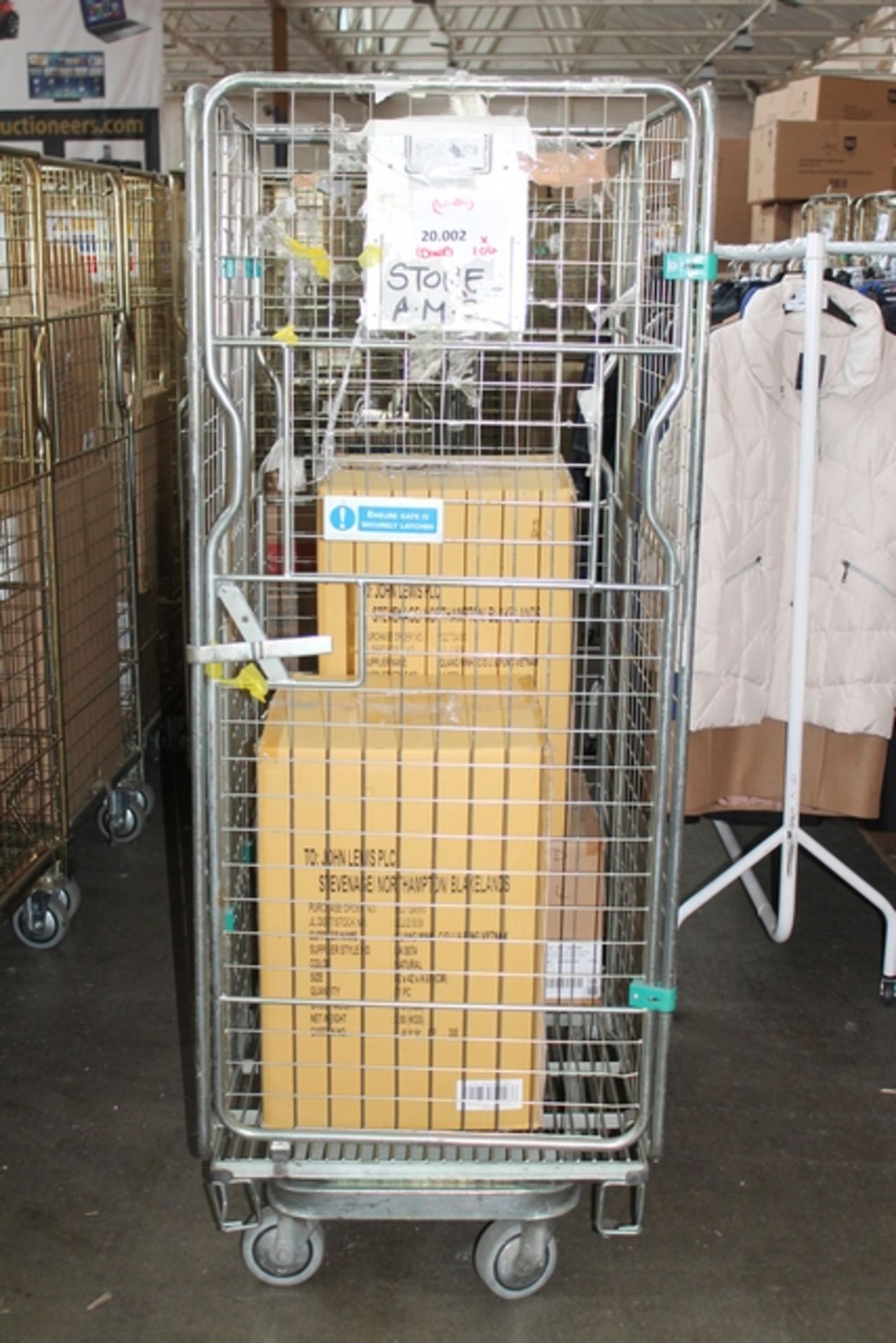 ONE CAGE TO CONTAIN APPROX 69 UNITS OF BRAND NEW ASSORTED DESIGNER ITEMS RANGING FROM MEN'S &