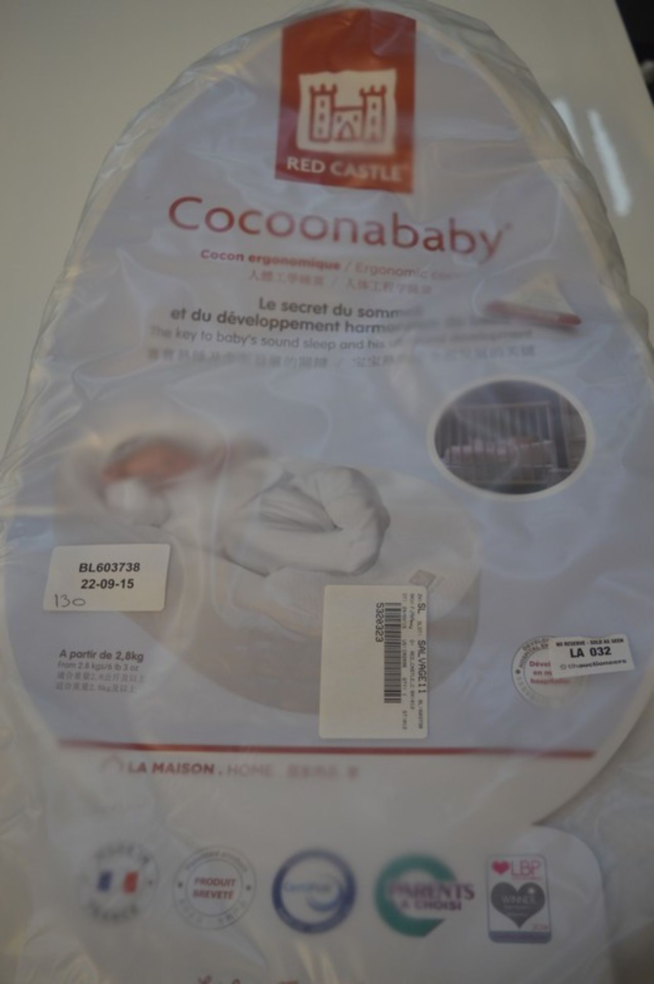 BOXED RED CASTLE COCOON BABY MATTRESS RRP £130.00 22/09/15