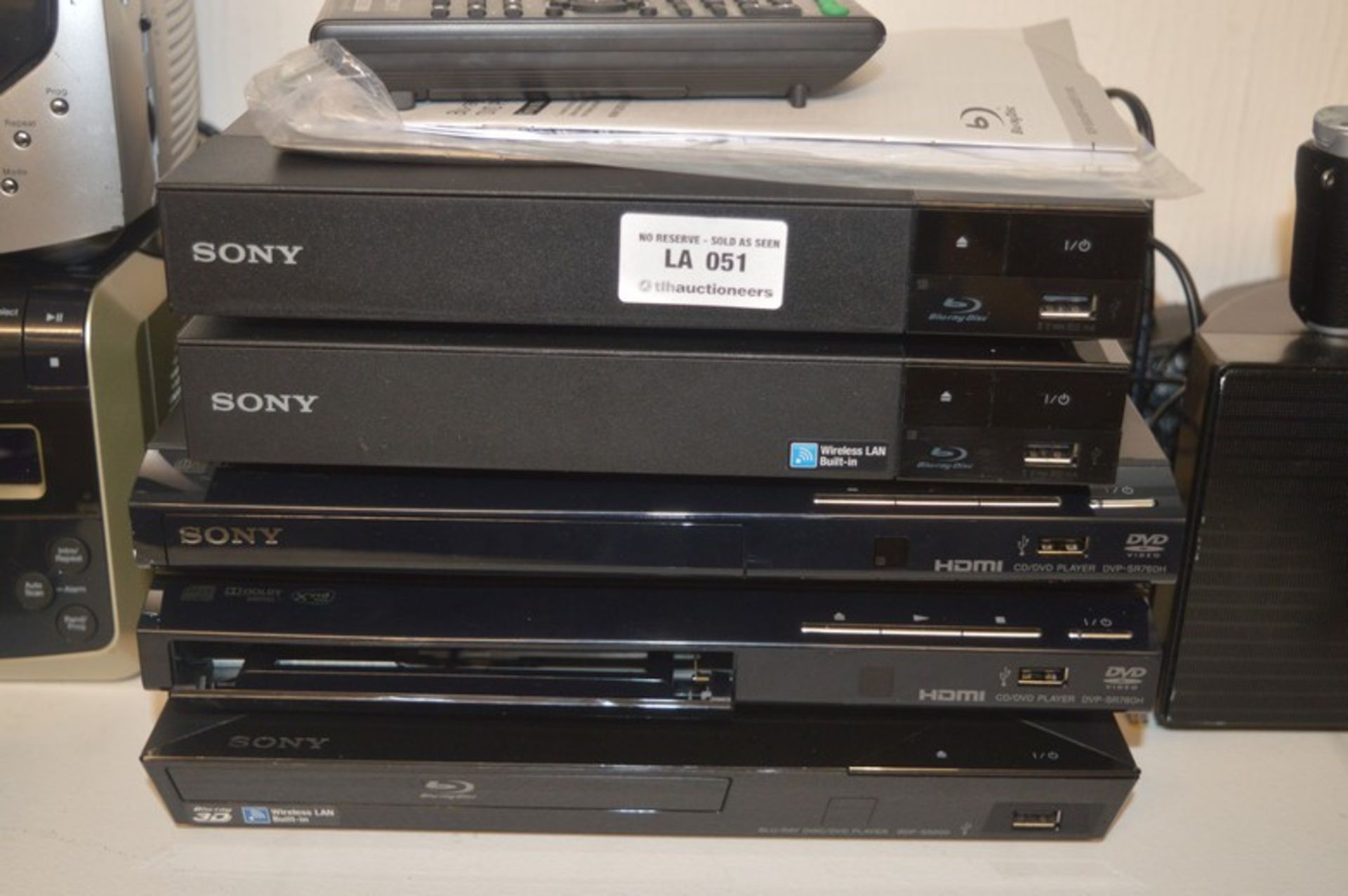 5 X ASSORTED SONY BLUE RAY/DVD PLAYERS  COMBINED RRP £260.00 11/08/15
