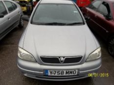 Vauxhall Astra - Y758 MMO Date of registration:  31.08.2001 1598cc, petrol, manual, grey Odometer