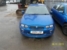 MG ZR - HV51 LOF Date of registration:  01.09.2001 1796cc, petrol, manual, blue Odometer reading