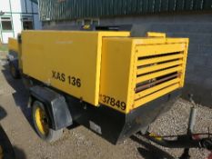 Atlas Copco XAS136 compressor 2005 2906 hrs 137849
RUNS AND MAKES AIR 
DEUTZ All lots have been