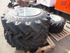 pair of Agritone 16.9-30 rear and Agrimaster 280/85 R24 front tractor wheels and tyres