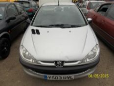 Peugeot 206 Look - YS03 UVL Date of registration:  22.05.2003 1124cc, petrol, manual, silver