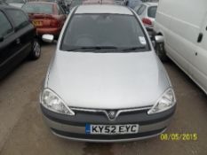 Vauxhall Corsa Elegance 16V - KY52 EYC Date of registration:  25.09.2002 973cc, petrol, manual,