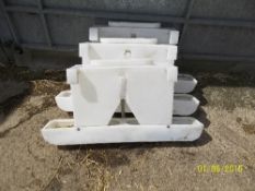 3 no. Wydale plastic calf feeders (gate hanging)