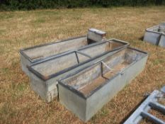 3 no. galvanised water troughs (various sizes)