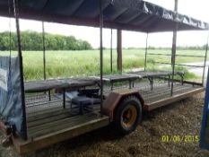 People carrier trailer, single axle with overhead cover. Last service Nov 2014