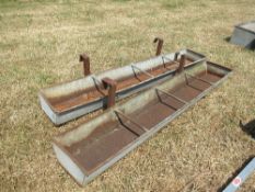 2 no. light  galvanised feed troughs