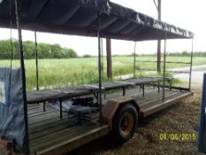 People carrier trailer, single axle with overhead cover