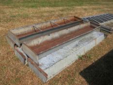 5 no. large heavy duty feeding troughs