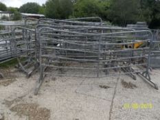 10 no. freestanding aluminium gates with legs