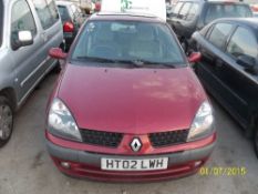 Renault Clio Privilege 16V - HT02 LWH Date of registration:  28.08.2002 1390cc, petrol, manual,