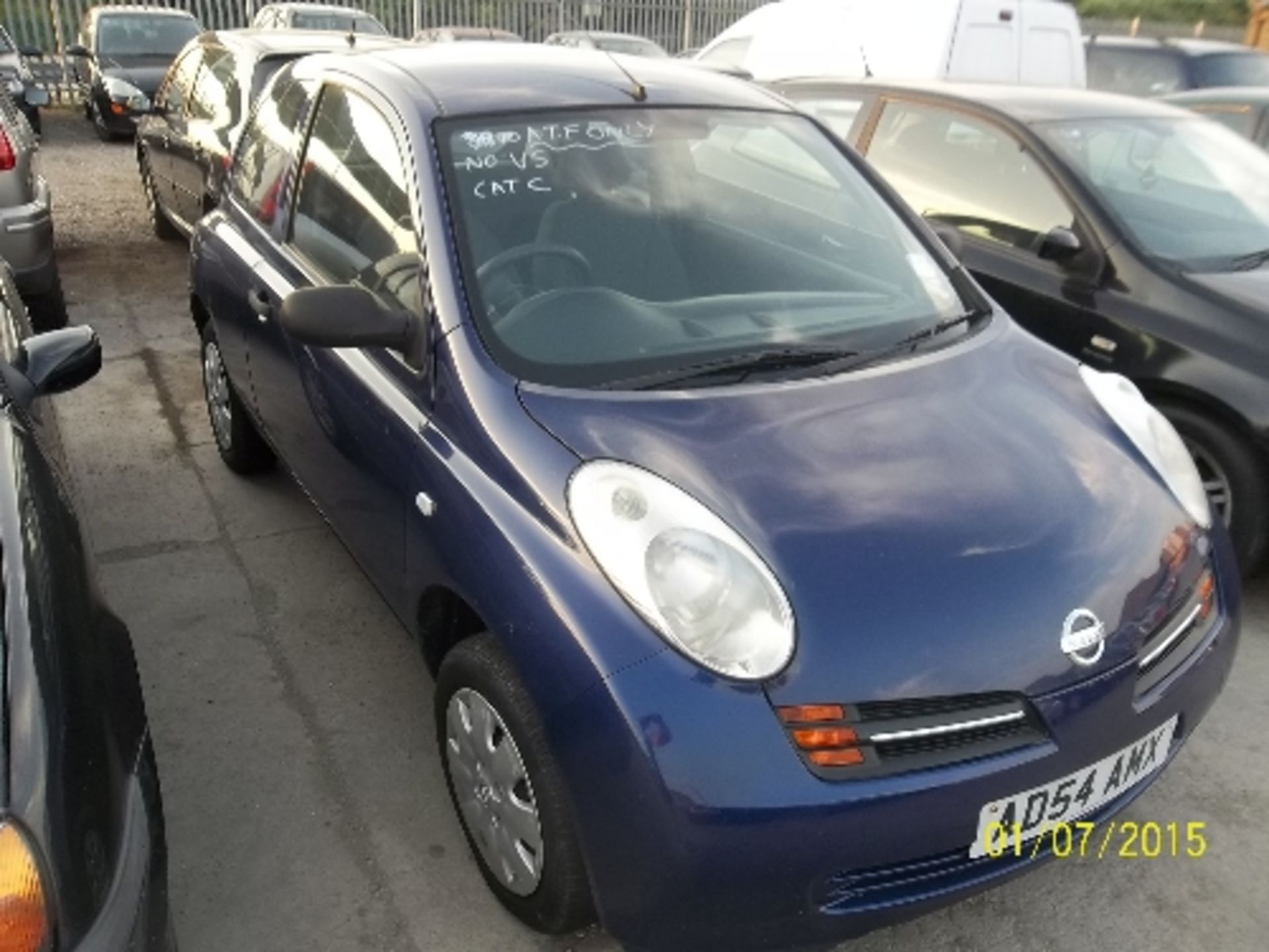 Nissan Micra E - AD54 AMX Date of registration:  01.01.2005 998cc, petrol, manual, blue Odometer - Image 2 of 4