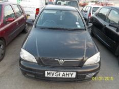 Vauxhall Astra SXI 16V - MV51 AHY Date of registration:  01.09.2001 1598cc, petrol, manual, black