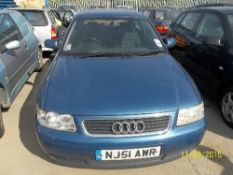 Audi A3 1.6 Sport - NJ51 AWR Date of registration:  24.01.2002 1595cc, petrol, manual, blue Odometer