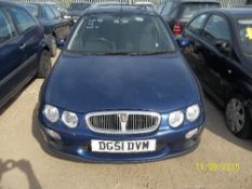 Rover 25 IL 16V - DG51 DVM Date of registration:  08.10.2001 1396cc, petrol, manual, blue Odometer