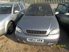 Vauxhall Astra Coupe Convertible - KM52 HRW Date of registration:  13.11.2002 1998cc, petrol,