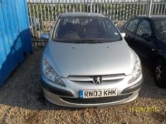 Peugeot 307 - RN03 KHK Date of registration:  10.07.2003 1587cc, petrol, grey Odometer reading: