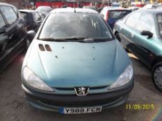 Peugeot 206 LX D - Y988 FCN Date of registration:  17.03.2001 1868cc, diesel, manual, green Odometer