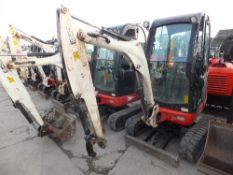 JCB 801.8CTS mini digger (2011) 1324 hours
RDD 0 bucket, expanding tracks
Door glass smashed