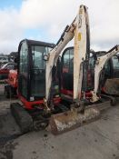 JCB 801.8 CTS mini digger (2011) 1123 hrs SLCA112051865 1 bucket, expanding tracks, RDD, leaking