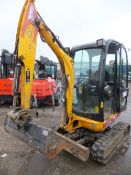 JCB 801.8 CTS mini digger (2010) 1334 hrs RDD
1 bucket, expanding tracks, coded key
Broken fan