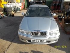 Rover 45 IXS 16V - AY52 UUH This vehicle may be purchased only by the holder of an ATF certificate