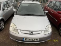 Honda Civic SE - EX51 LFN Date of registration: 26.10.2001 1396cc, petrol, manual, silver Odometer