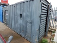 Cummins 1250 kva generator in container, wiring disconnected, CSC plated HF5999  This lot is sold on