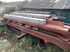 Quantity of heavy steel RSJ's, channel & angle