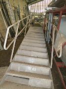15 tread metal staircase (fire escape) 3 metre landing height