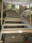 15 tread metal staircase (fire escape) 3 metre landing height