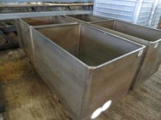 2 stainless steel wheeled bins